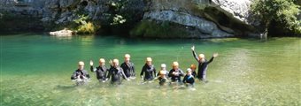 Canyioning randonnée aquatique dans le Pas du Soucy - activité nautique dans les Gorges du Tarn B&Aba sport nature